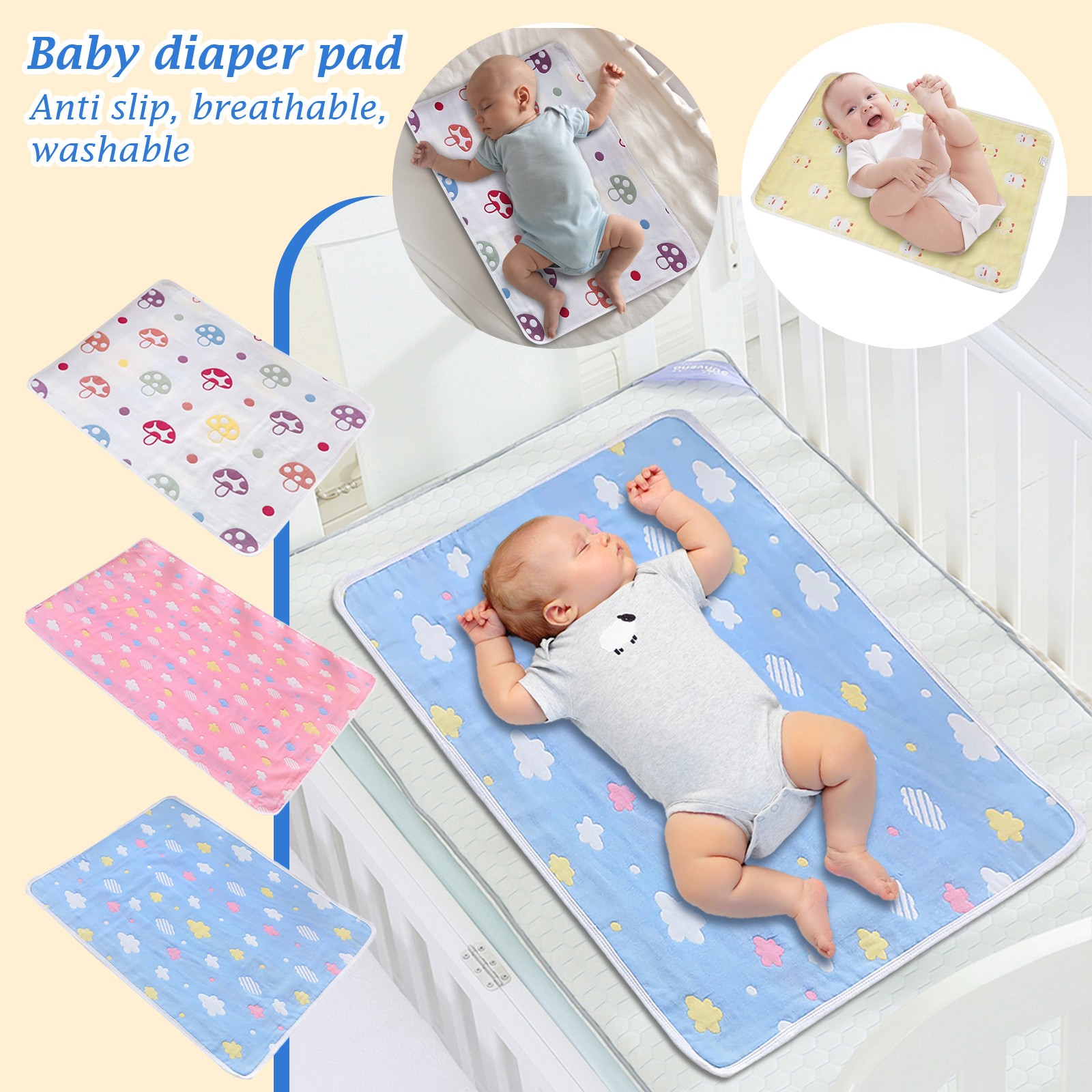Baby Mattress Waterproof - Portable Diaper Changing Pad Waterproof Foldable