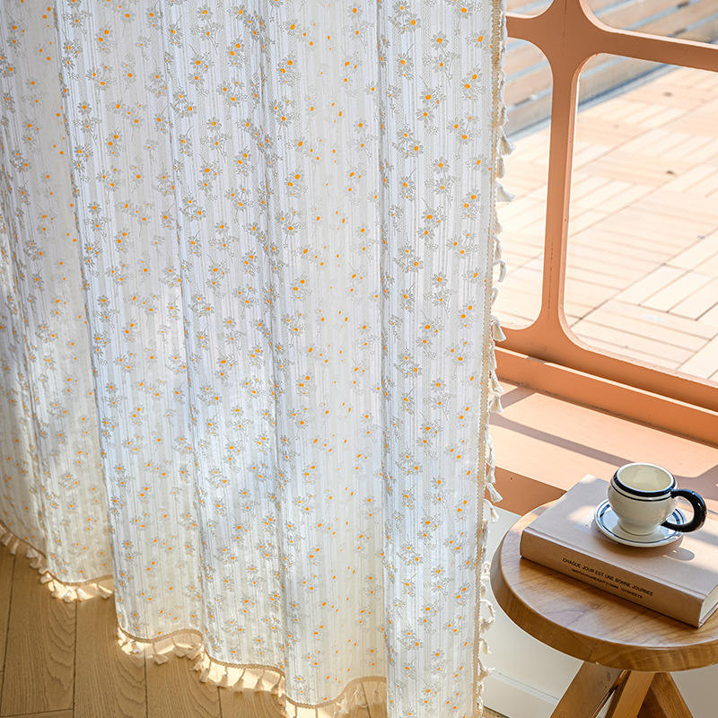 Baby Nursery Curtains - Floral Farmhouse Curtains Semi-Blackout Living Room