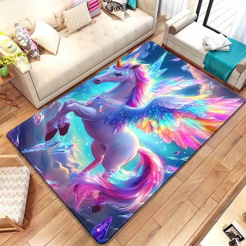 Baby Nursery Game - Magical Unicorn Pink Cloud Fantasy Carpet