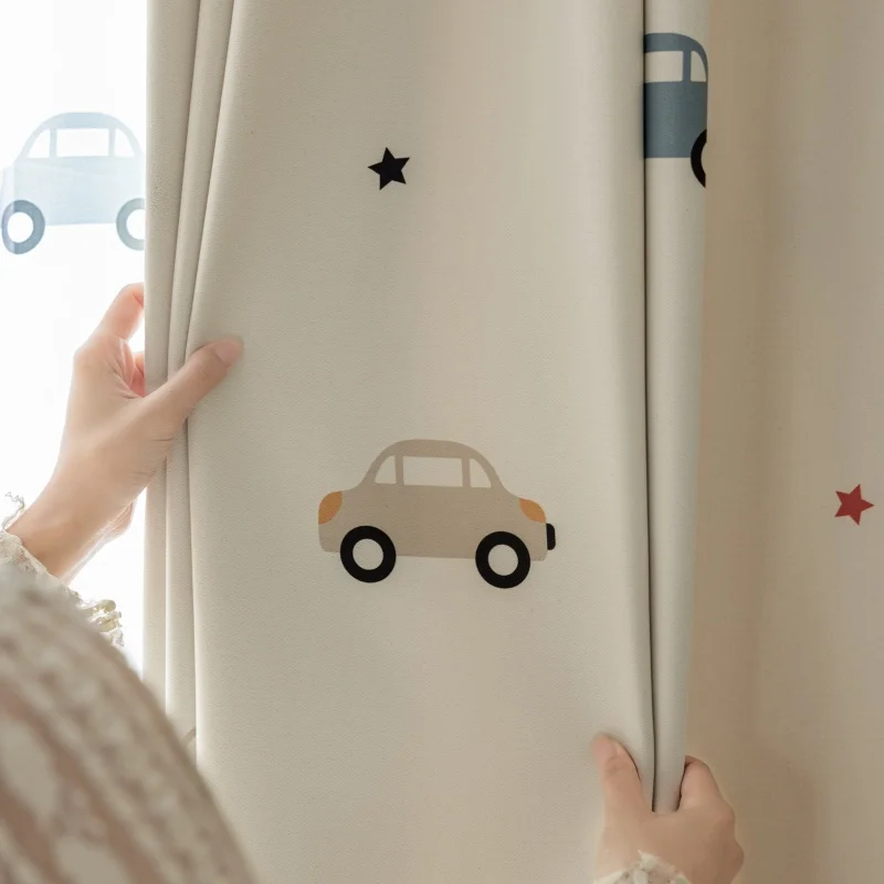 Baby Nursery Curtains - Cartoon Cute Print Car Pattern Blackout