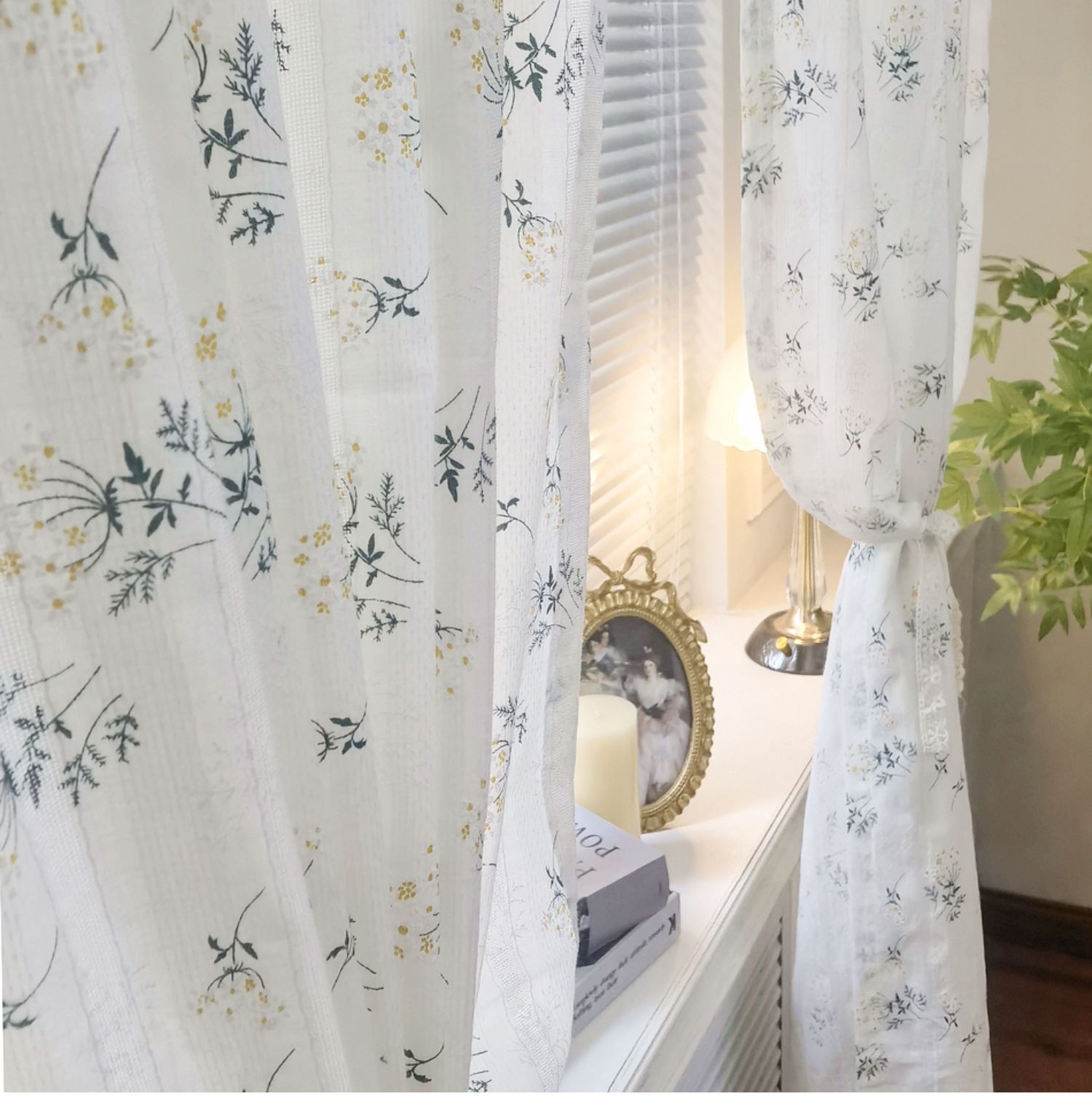 Baby Nursery Curtains - Korean Cotton Daisy Curtains Road Pocket