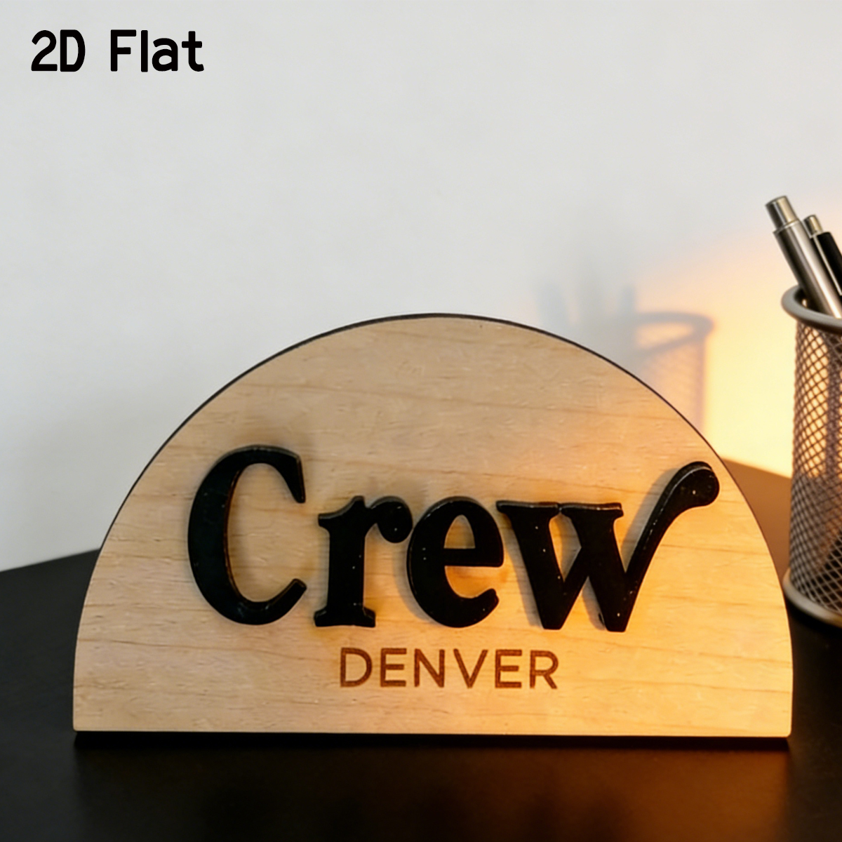 Baby Nursery Gifts - 1Pc Cutom Crescent Wooden Acrylic Name