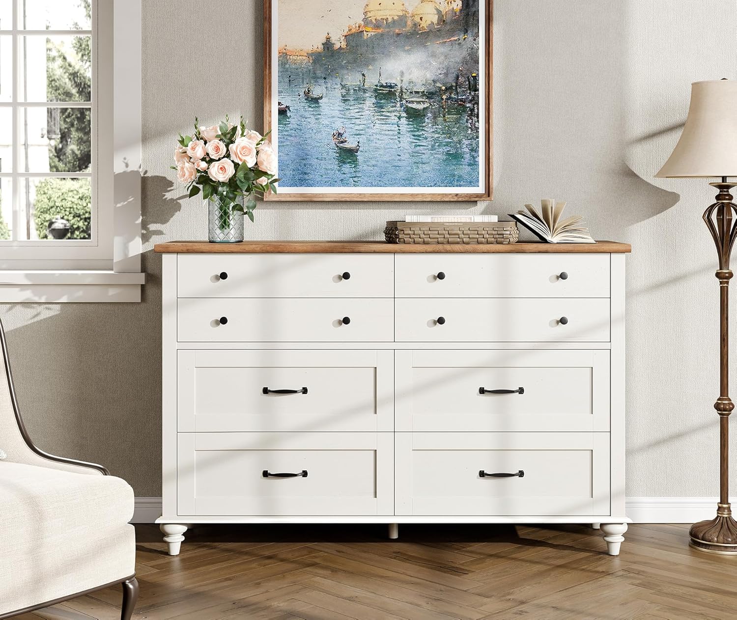 Baby Nursery Chest Of Drawers - Modern Kids Dresser with 7 Drawers