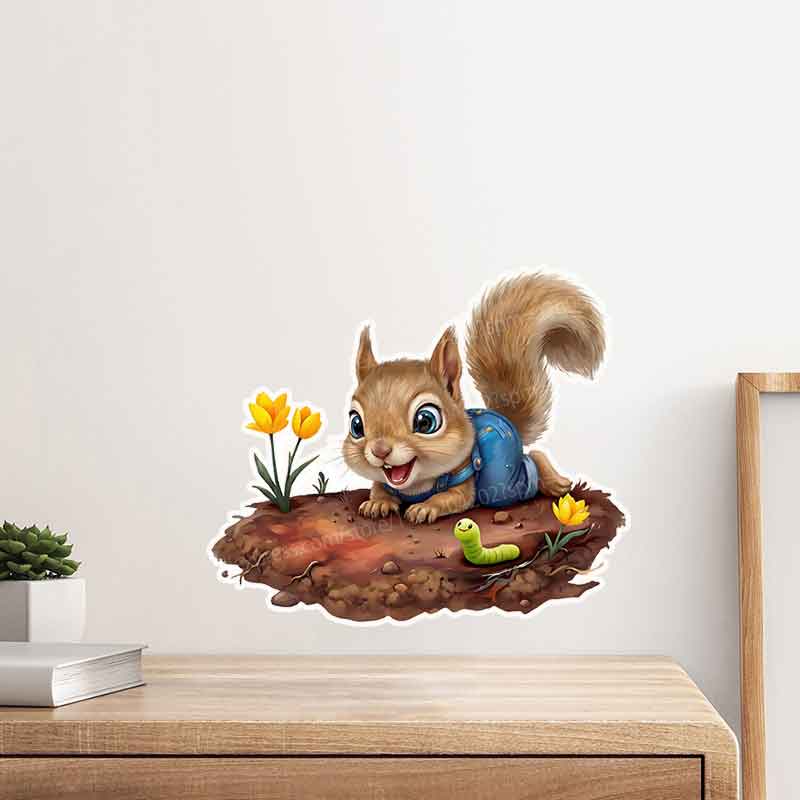 Woodland Baby in Garden Mural  - Baby Nursery Mural Wallpaper avis et prix