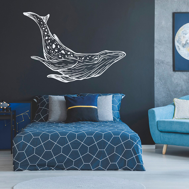 Whale Wall Decals Nautical Hom - Baby Nursery Mural Wallpaper avis et prix