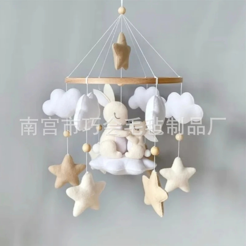 Handmade Soft Felt Bunny Baby  - Baby Nursery Neutral avis et prix
