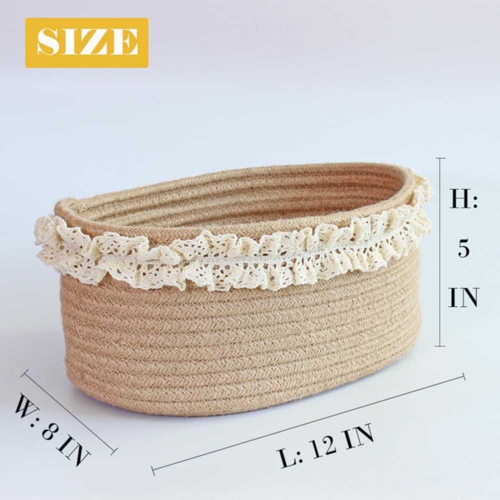 Small Brown Jute Woven Storage - Baby Nursery Basket avis et prix
