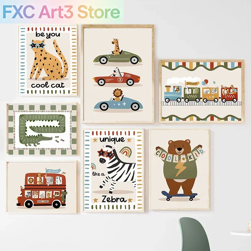 Frameless,Funny Cartoon Animal - Baby Zebra Nursery avis et prix
