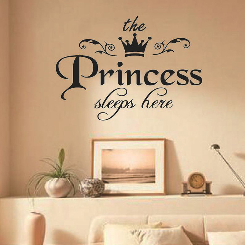 The Princess Sleeps Here Wall  - Baby Nursery Wallpaper Girl avis et prix