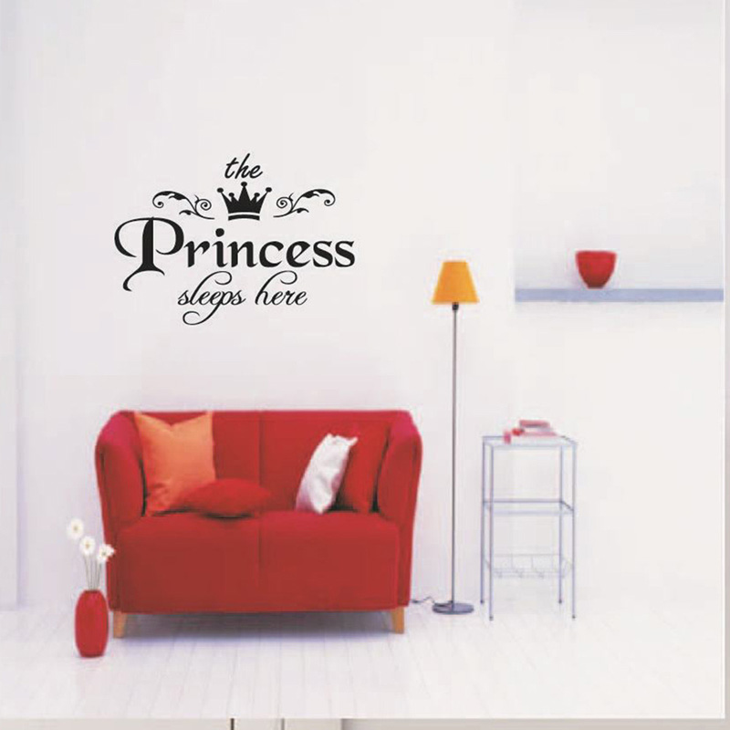 The Princess Sleeps Here Wall  - Baby Nursery Wallpaper Girl avis et prix
