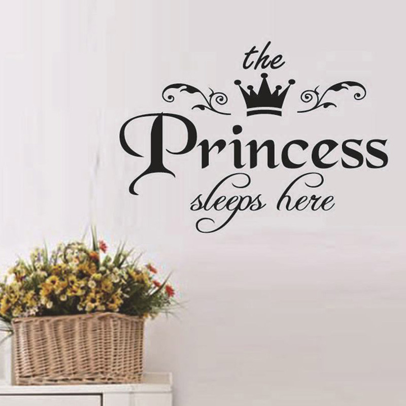 The Princess Sleeps Here Wall  - Baby Nursery Wallpaper Girl avis et prix