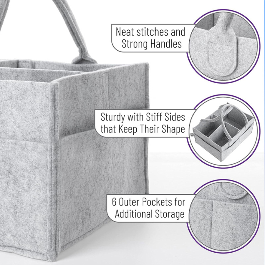 Children's Felt Diaper Storage - Baby Nursery Basket avis et prix