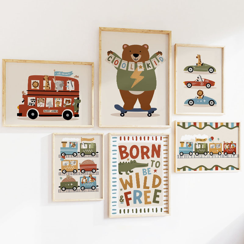 Funny Cartoon Animals Car Bus  - Baby Zebra Nursery avis et prix