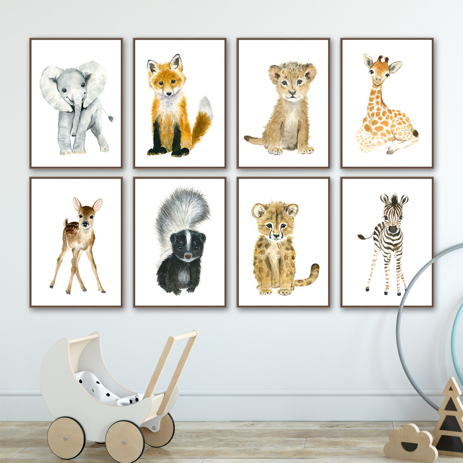 Elephant Fox Zebra Giraffe Leo - Baby Zebra Nursery avis et prix