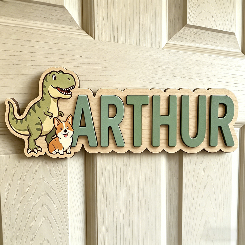 Whimsical Dinosaur & Puppy Cus - Baby Nursery Neutral avis et prix
