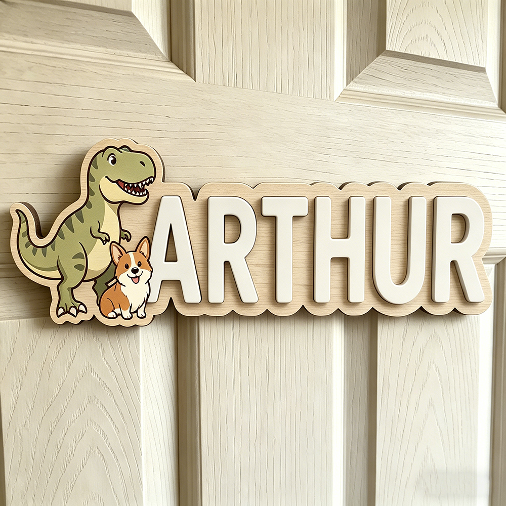 Whimsical Dinosaur & Puppy Cus - Baby Nursery Neutral avis et prix