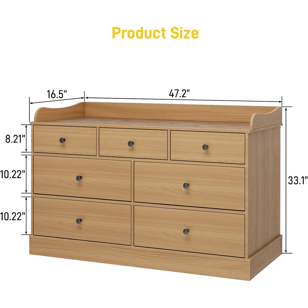 7-Drawer Kids Dresser, Changin - Baby Nursery Chest Of Drawers avis et prix