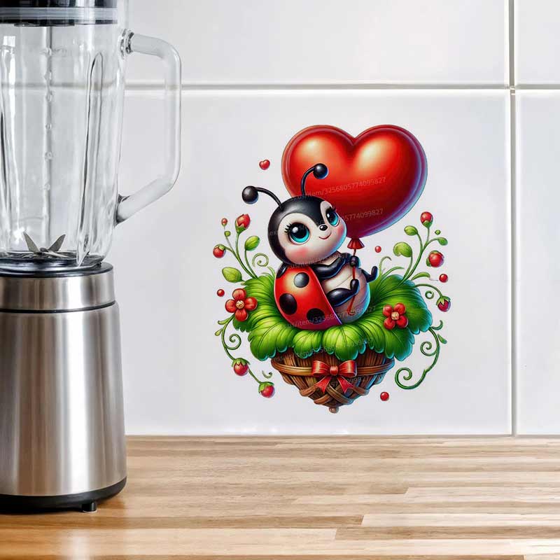 Cute Ladybug Wall Sticker Baby - Baby Nursery Mural Wallpaper avis et prix