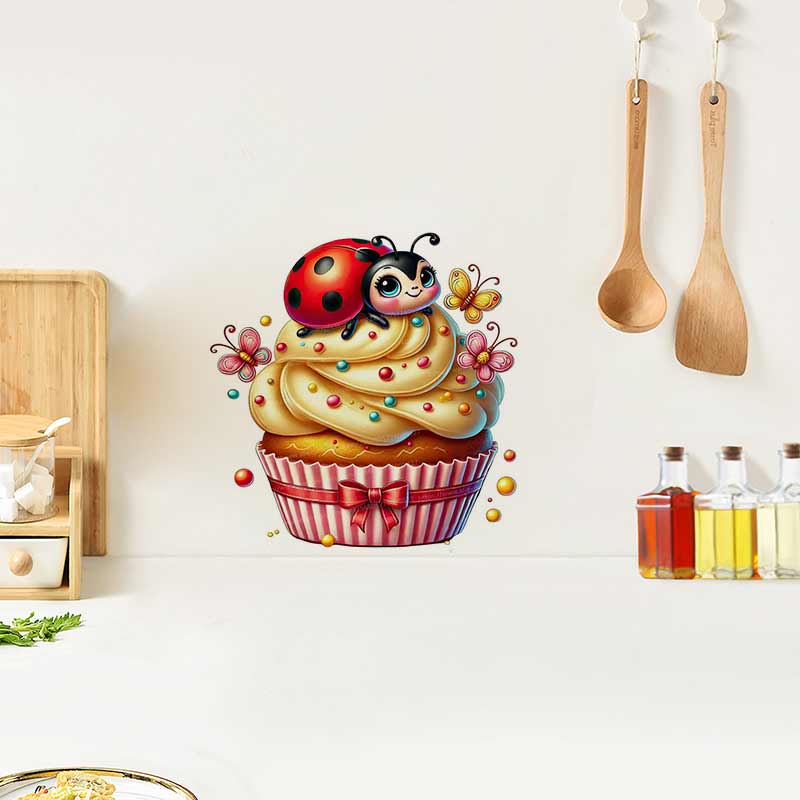 Cute Ladybug Wall Sticker Baby - Baby Nursery Mural Wallpaper avis et prix