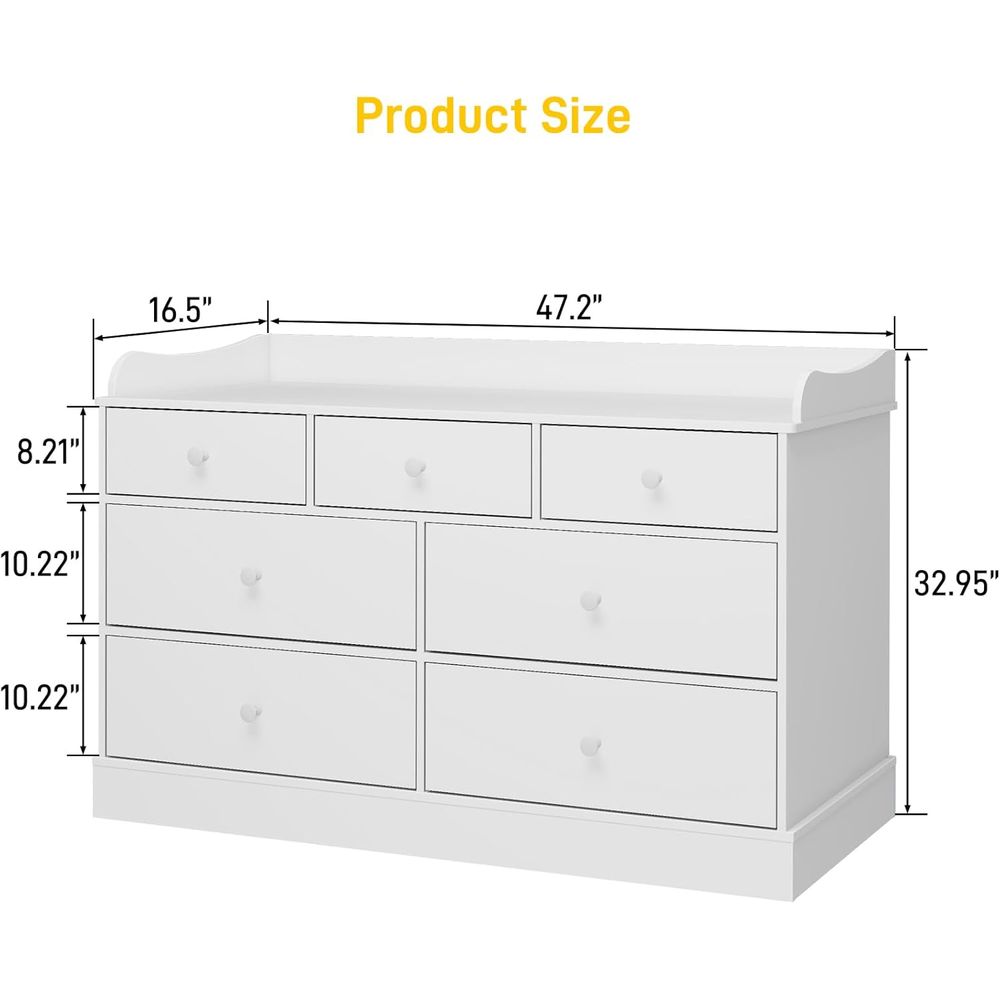 7-Drawer Kids Dresser, Changin - Baby Nursery Chest Of Drawers avis et prix