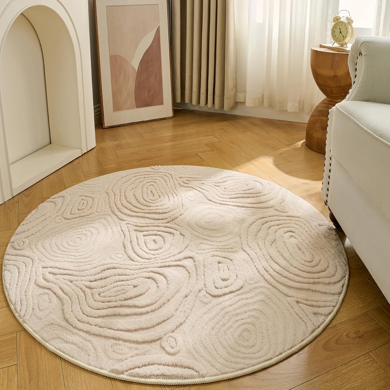 3D Geometric Round Rug – Soft  - Baby Nursery Game avis et prix