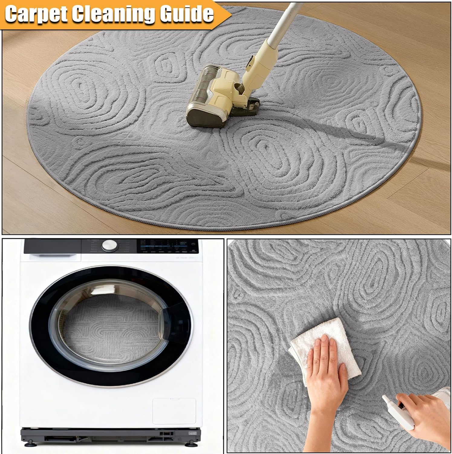 3D Geometric Round Rug – Soft  - Baby Nursery Game avis et prix