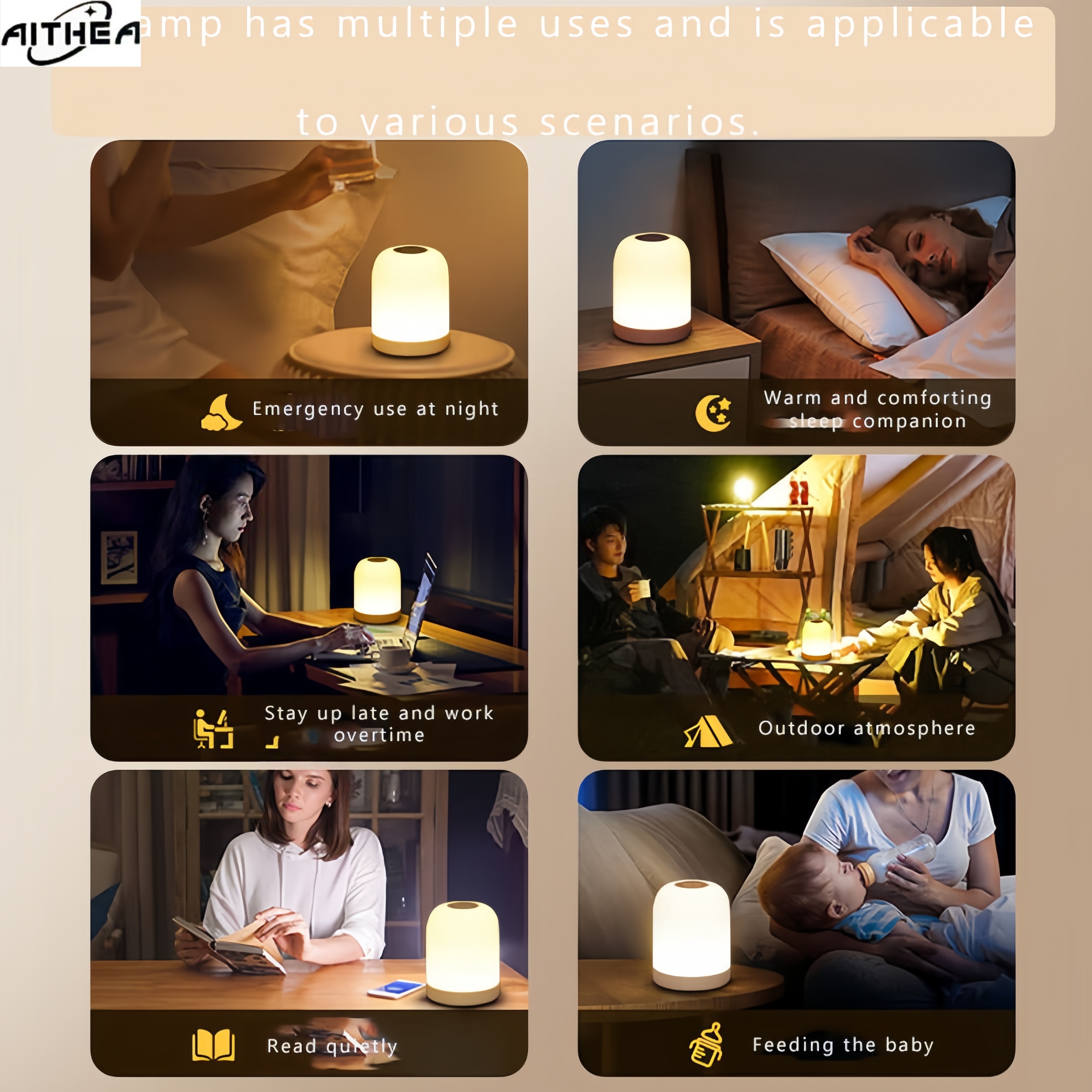 AITHEA 3 Color Led Night Light - Baby Nursery Equipment avis et prix