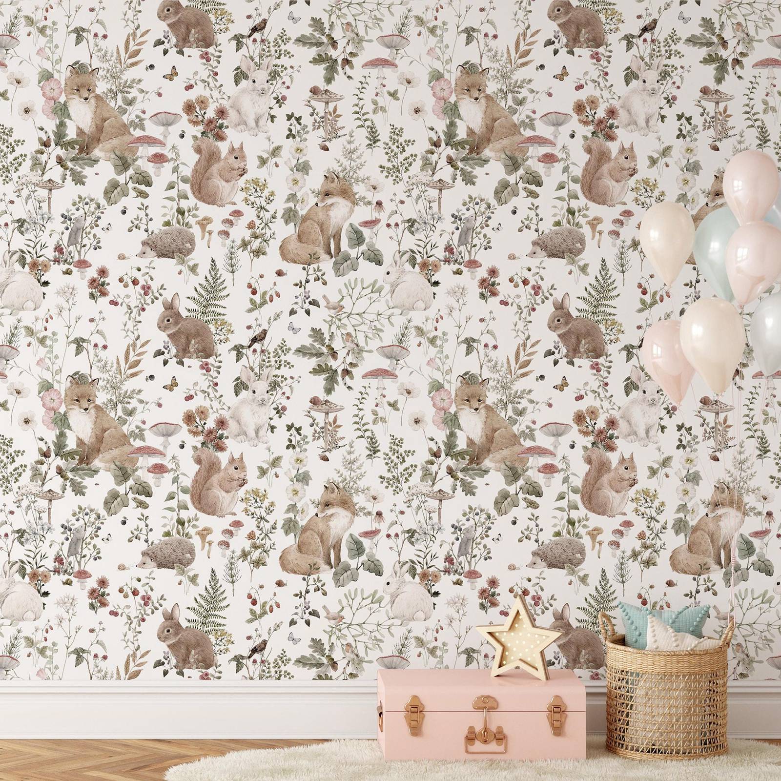 Forest Babies MuraL, Boys Nurs - Baby Nursery Mural Wallpaper avis et prix