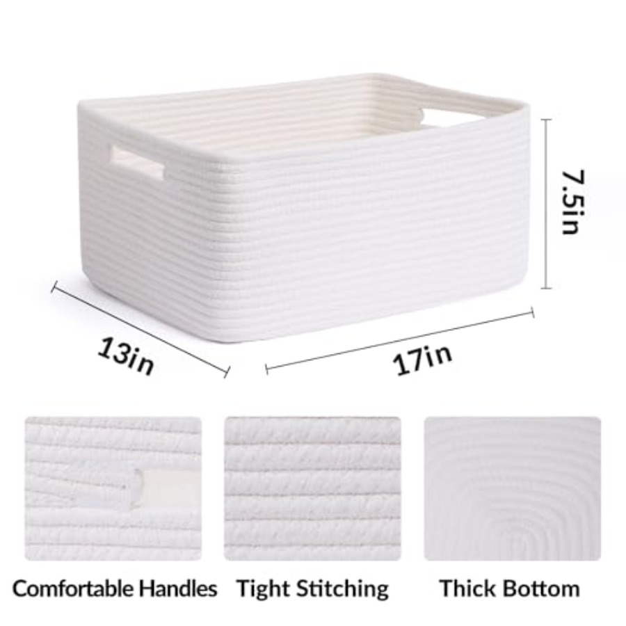 Large Storage Baskets for Orga - Baby Nursery Basket avis et prix