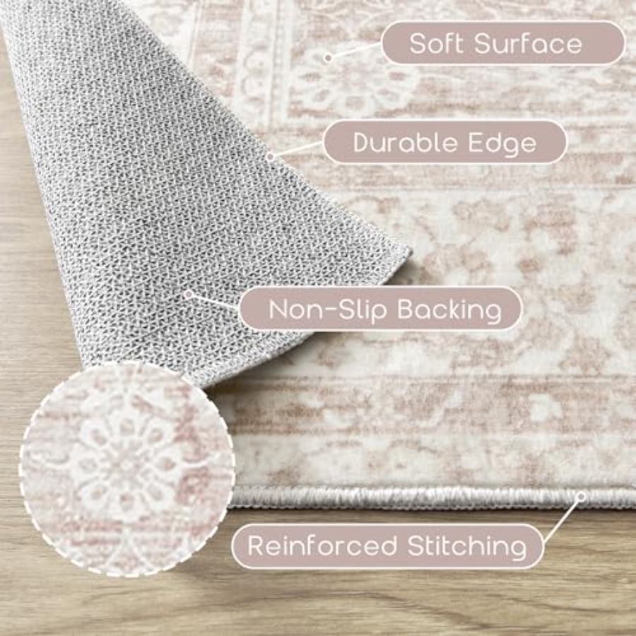 Pink Nursery Rug for Baby Girl - Baby Nursery Neutral avis et prix