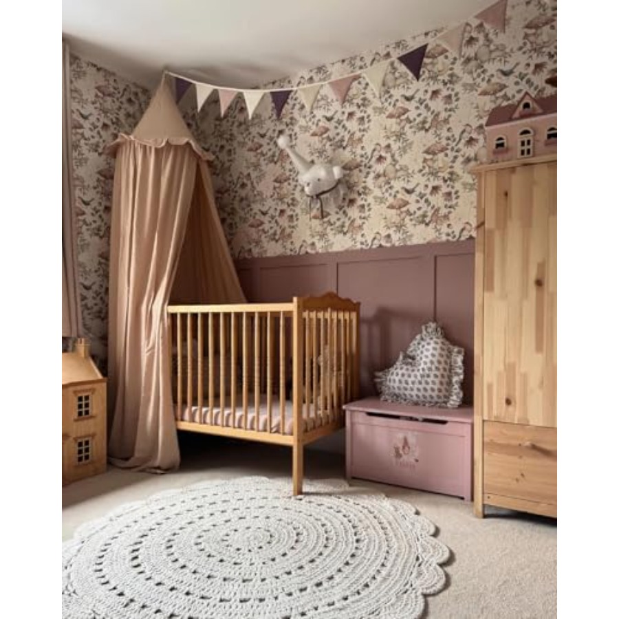 Bed Canopy with Ruffles, Paste - Baby Nursery Neutral avis et prix
