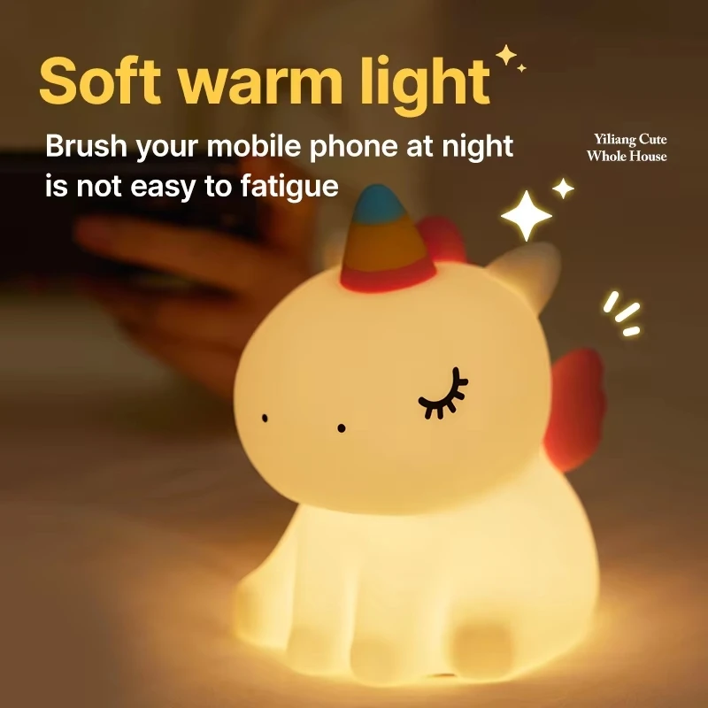 Cute Silicone Night Light Dimm - Baby Nursery Table Lamp avis et prix