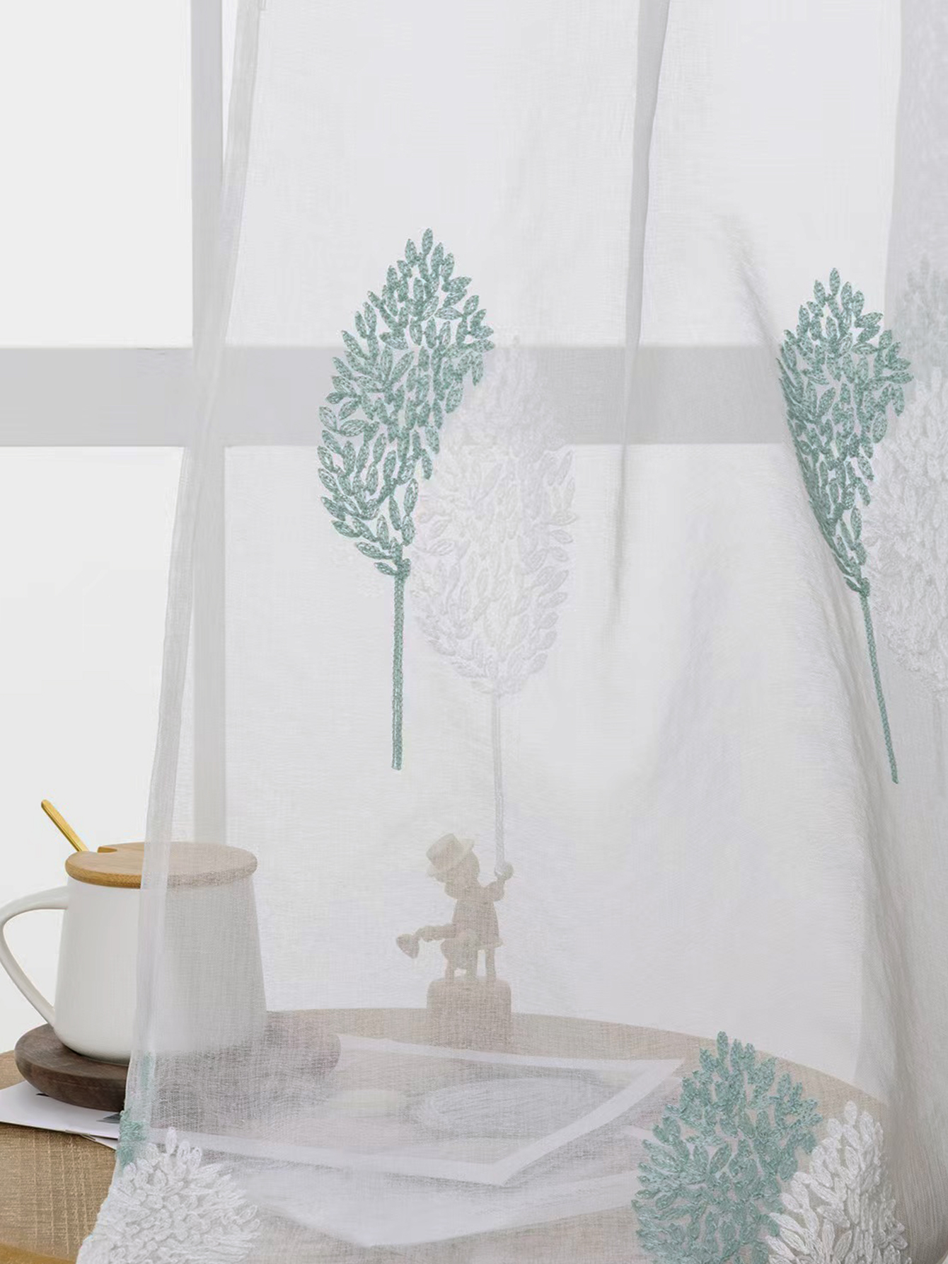 Dark Green Modern Nordic Gromm - Baby Nursery Curtains avis et prix