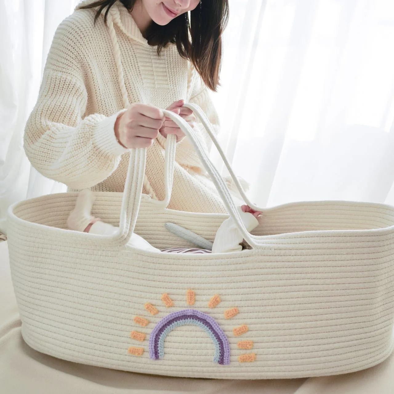Portable Baby Carrying Basket  - Baby Nursery Basket avis et prix