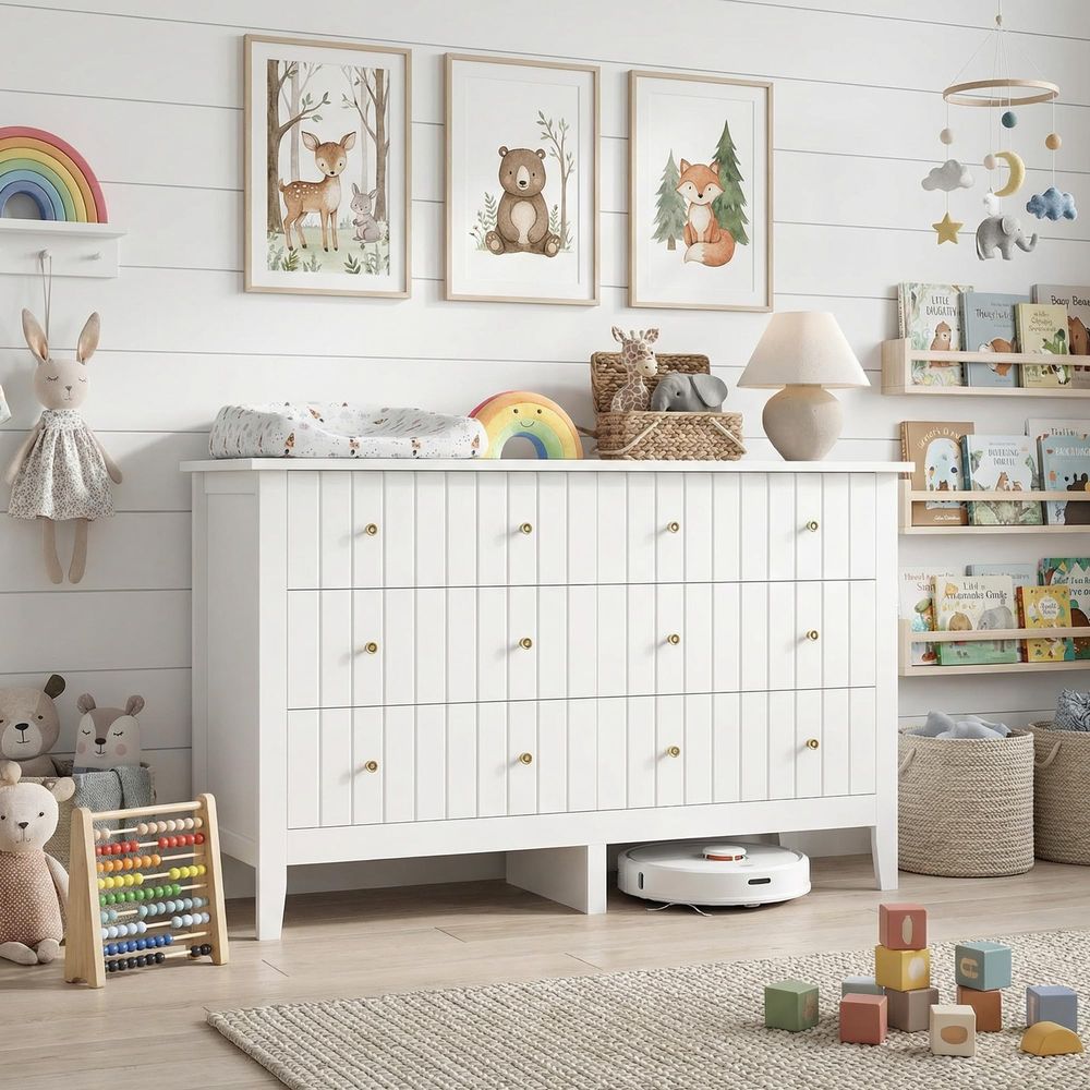 White Dresser, Chest of Drawer - Baby Nursery Chest Of Drawers avis et prix