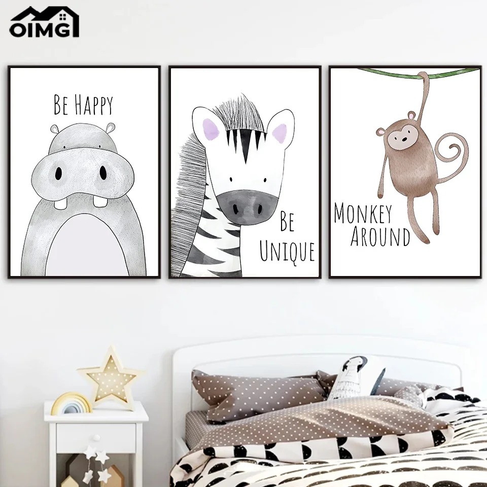 1pc frameless,Baby Lion Zebra  - Baby Zebra Nursery avis et prix