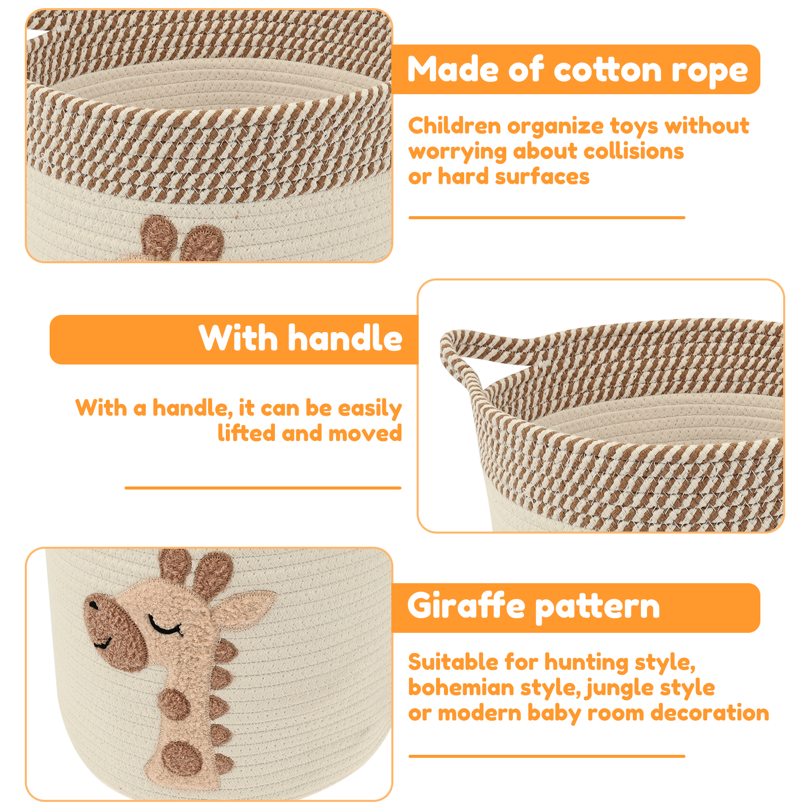 Cotton Rope Storage Basket Lar - Baby Nursery Basket avis et prix