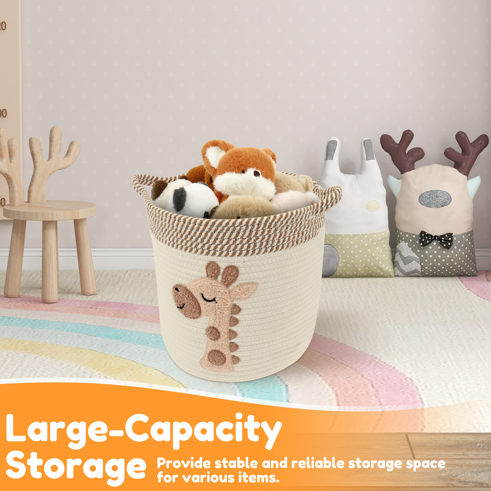 Cotton Rope Storage Basket Lar - Baby Nursery Basket avis et prix