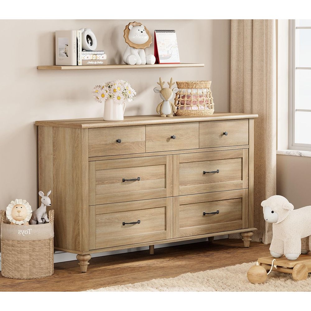 Wide Kids Dresser with 7 Drawe - Baby Nursery Chest Of Drawers avis et prix