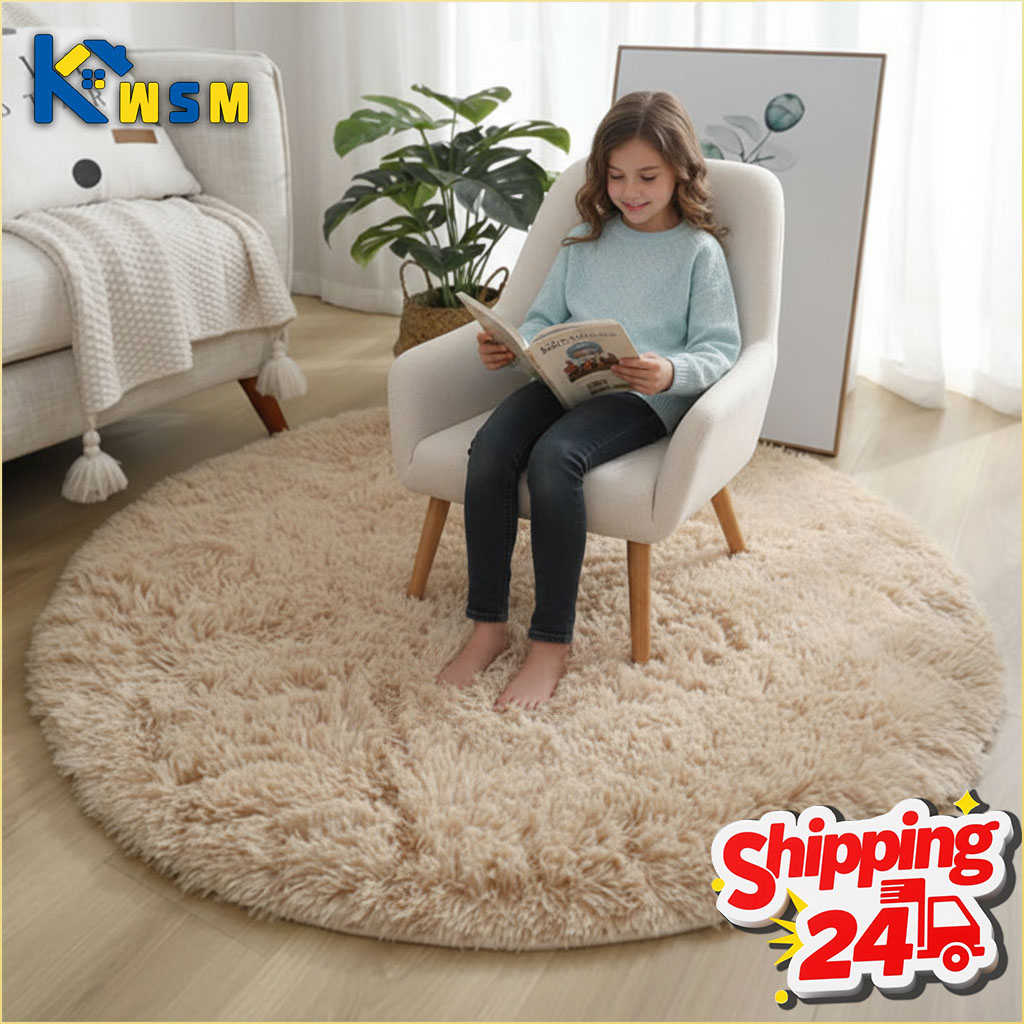 Super Soft Fluffy Round Rug Pl - Baby Nursery Game avis et prix