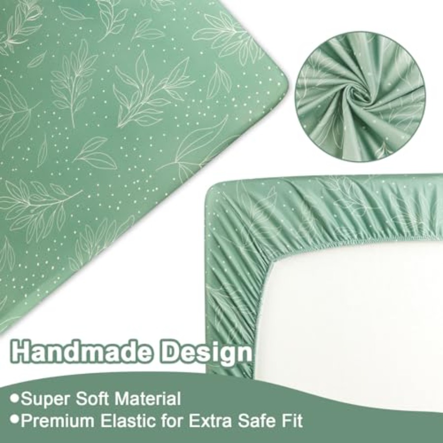 Green Crib Bedding Set 4-Piece - Baby Nursery Neutral avis et prix