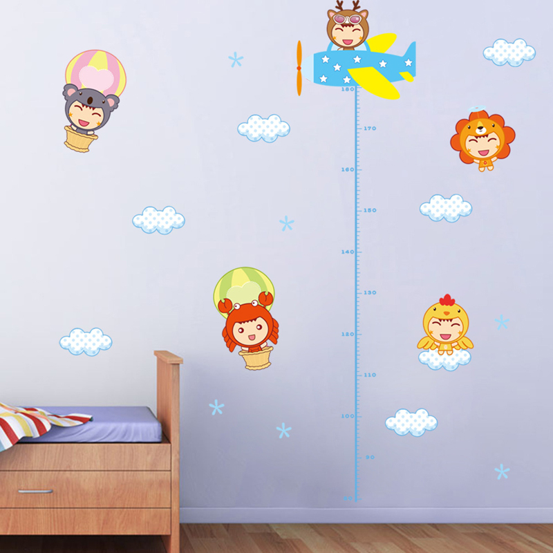 Cartoon Children Height Wall S - Baby Nursery Mural Wallpaper avis et prix