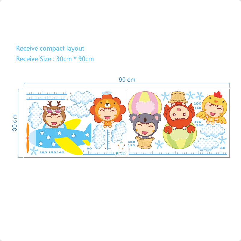 Cartoon Children Height Wall S - Baby Nursery Mural Wallpaper avis et prix