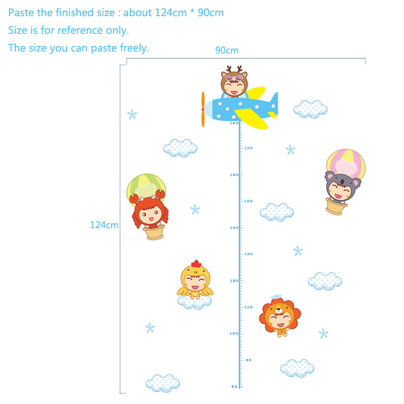 Cartoon Children Height Wall S - Baby Nursery Mural Wallpaper avis et prix