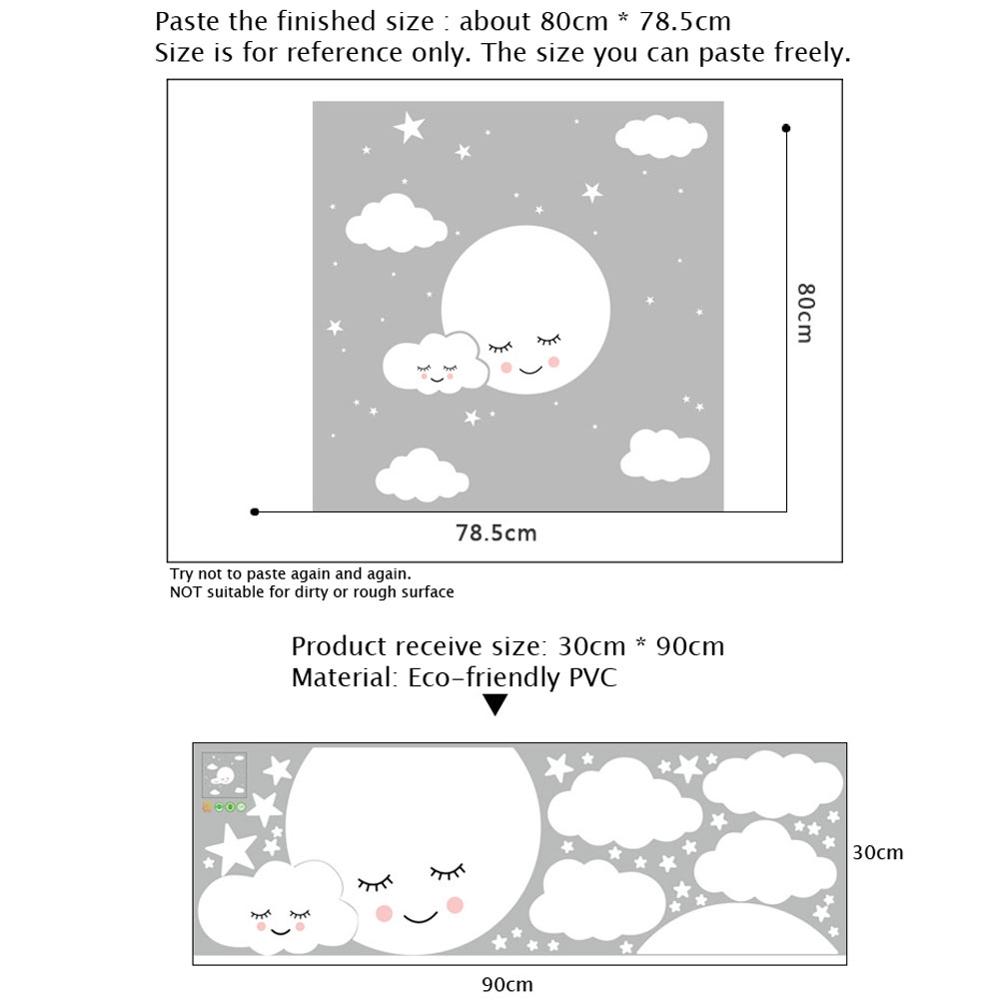 White Cartoon Smiling Cloud St - Baby Nursery Mural Wallpaper avis et prix