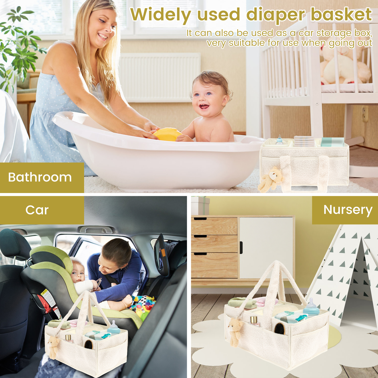 Diaper Bag for Baby Newborn Po - Baby Nursery Basket avis et prix