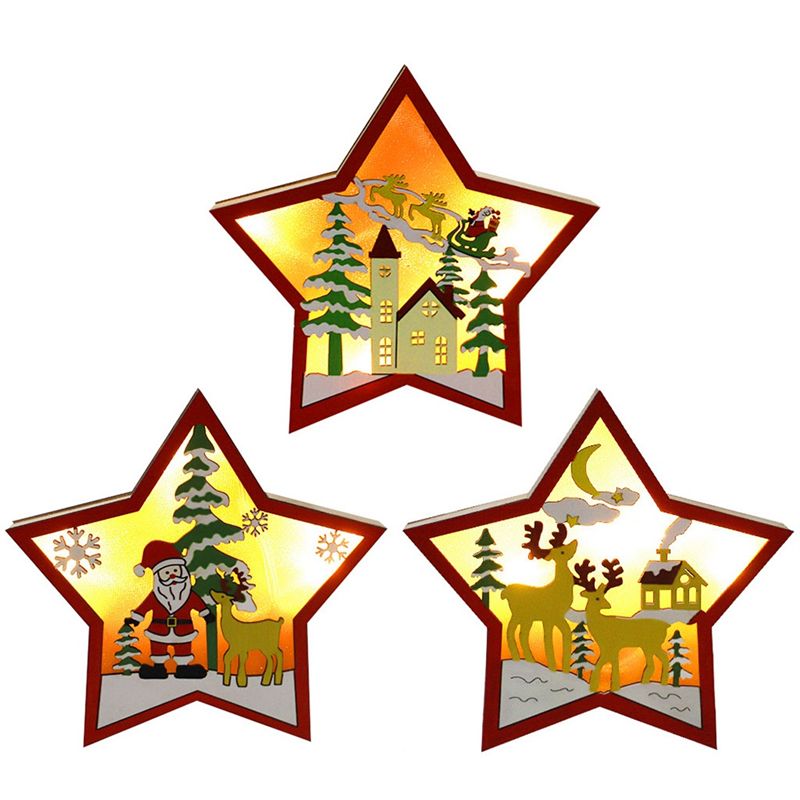 AA05 3 PCS LED Wood Star Night - Baby Nursery Table Lamp avis et prix