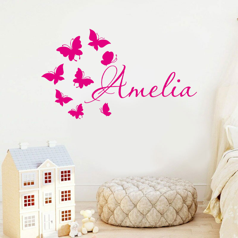 Personalized Girls Name Cartoo - Baby Nursery Wallpaper Girl avis et prix