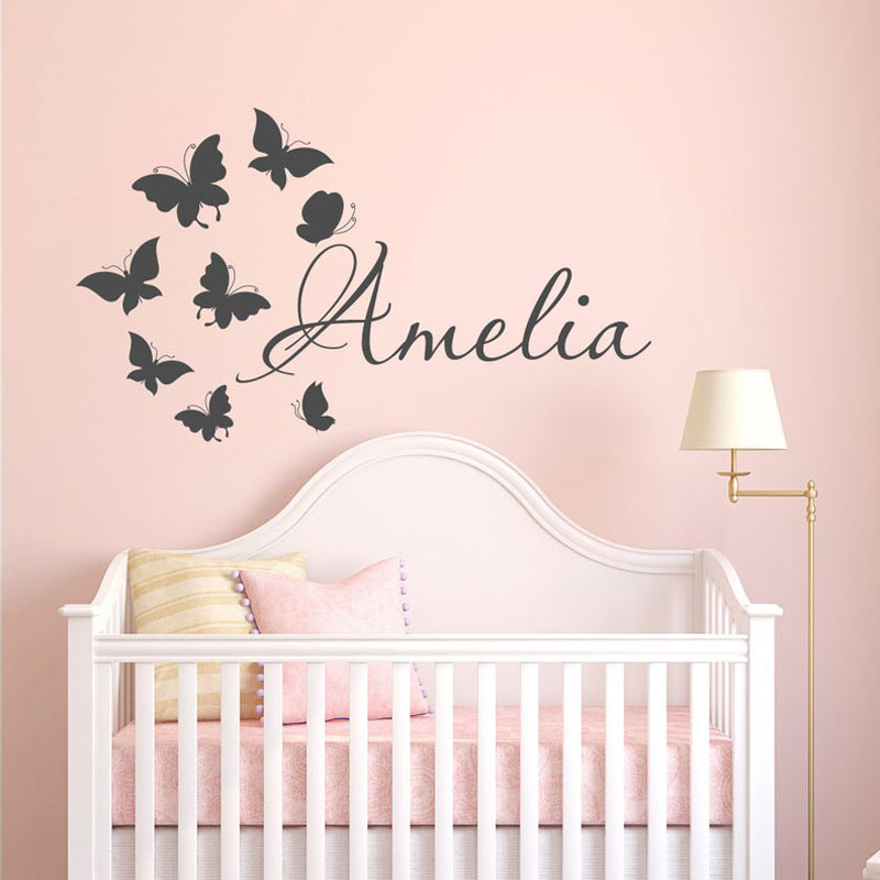Personalized Girls Name Cartoo - Baby Nursery Wallpaper Girl avis et prix