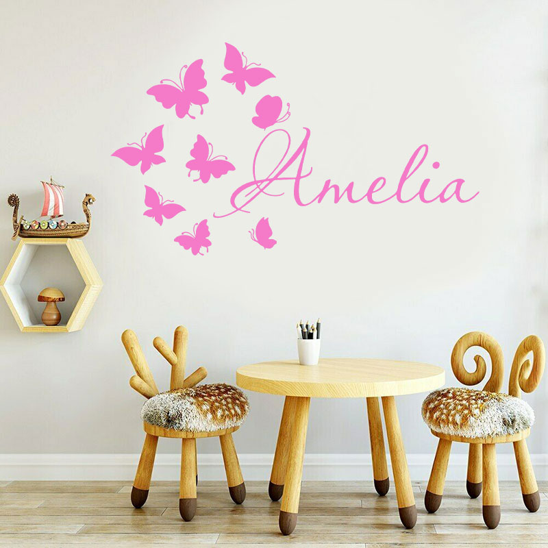 Personalized Girls Name Cartoo - Baby Nursery Wallpaper Girl avis et prix